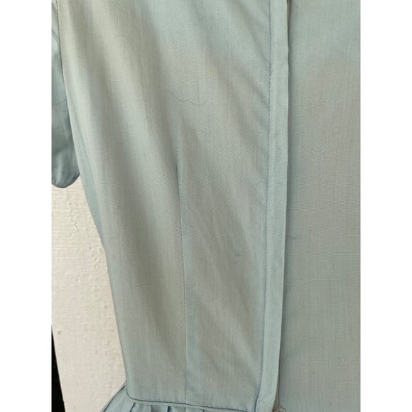 Vintage 1950s Betty Barclay Fit and Flare Dress Blue Embroidery Circles Sz Small - Picture 11 of 16